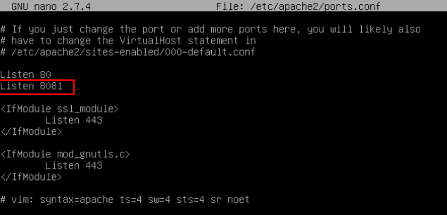 Change Apache Port on Debian and Ubuntu