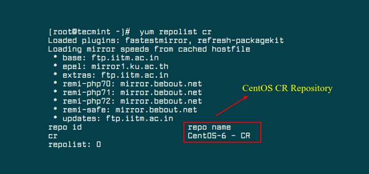 Enable CentOS CR Repository