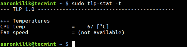 Show CPU Temperature and Fan Speed