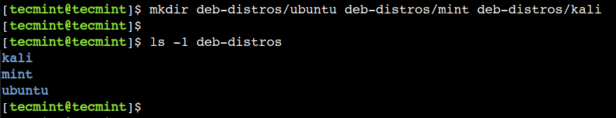 Create Mulitple Directories in Linux