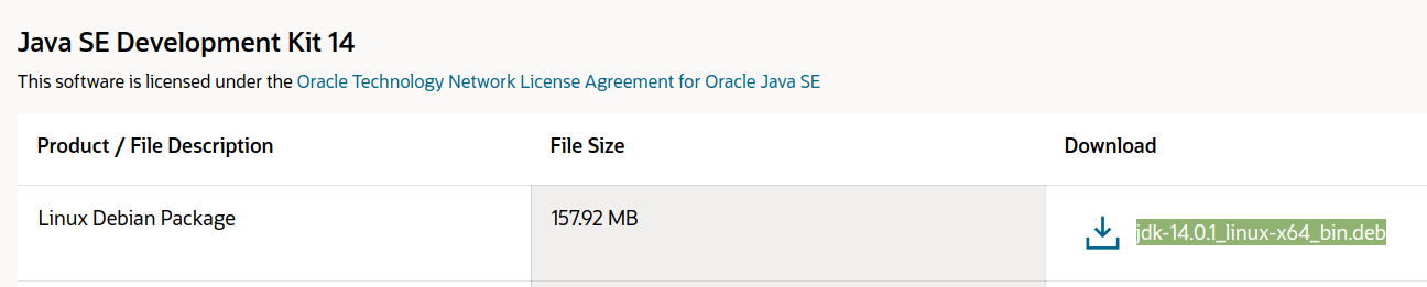 Download Java JDK DEB Package