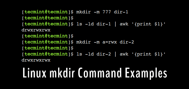 mkdir Command Examples