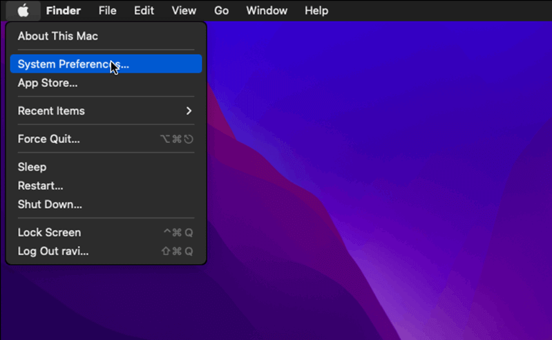 Open System Preferences on your Mac