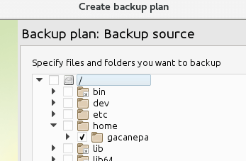 Select Backup Location