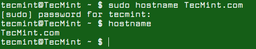 Set Linux System Hostname
