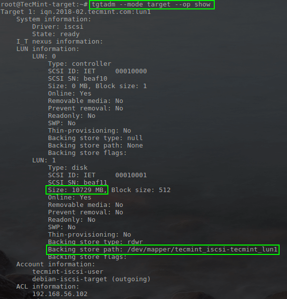 Show All iSCSI Targets