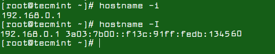 Show Hostname IP Addresses