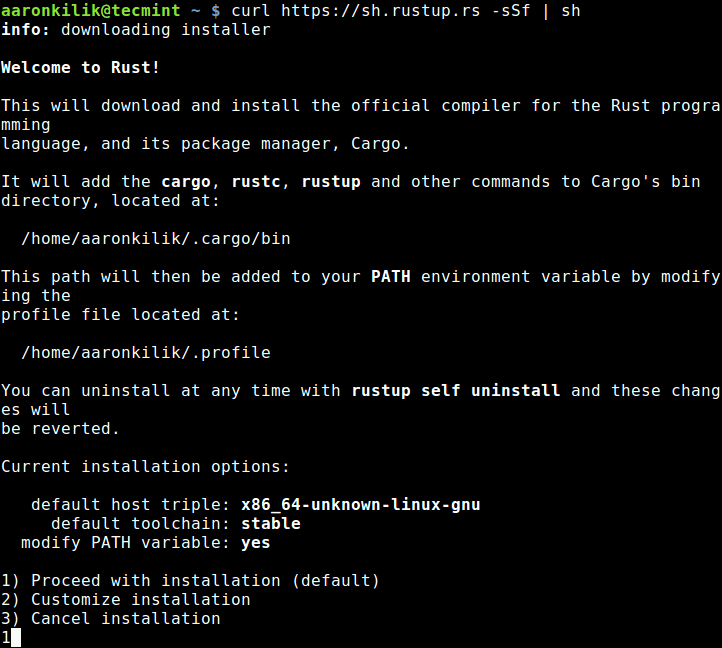  Instalar Rust en Linux 