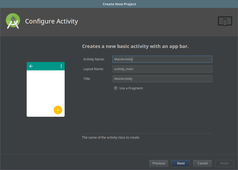 Configure Activity