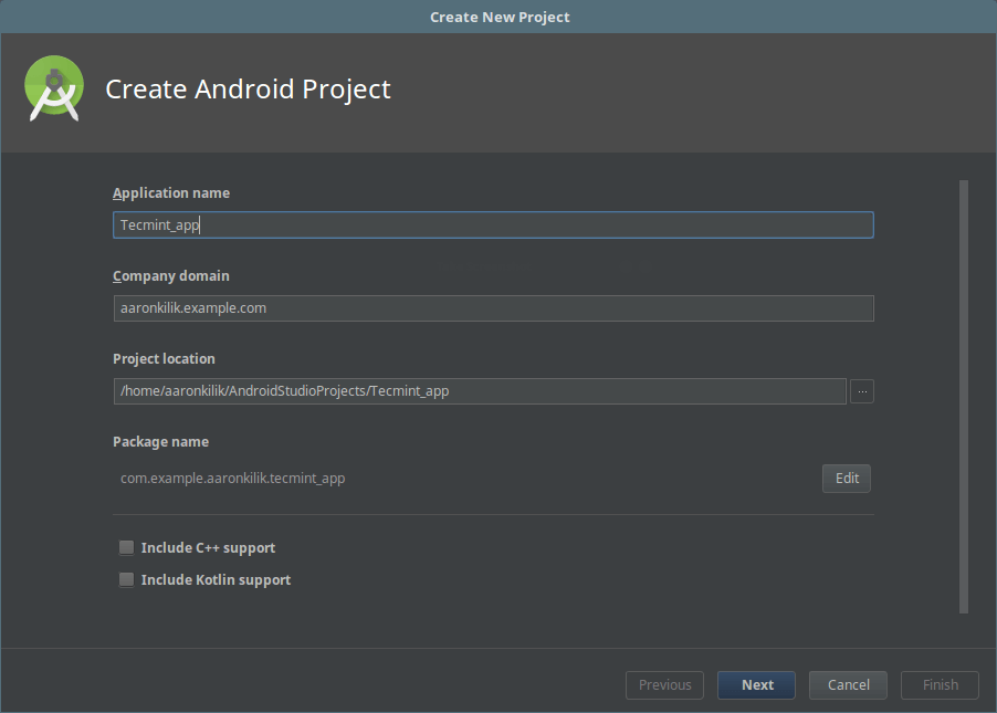 Create Android Project