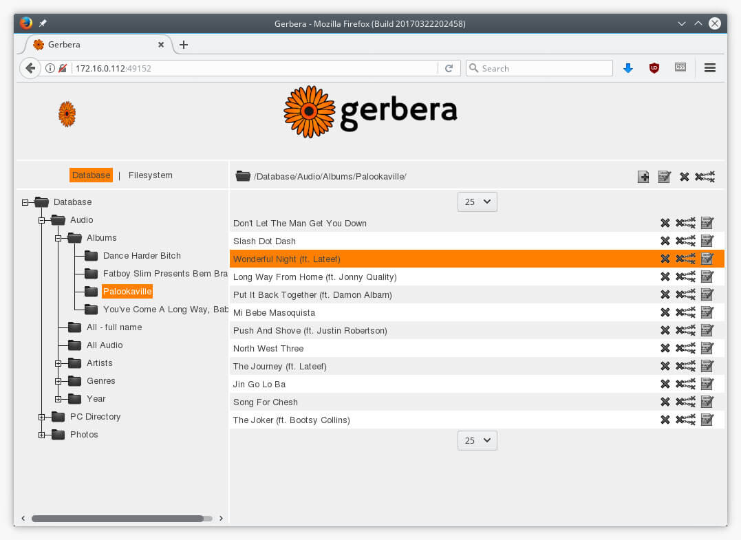 Gerbera UPnP Media Server