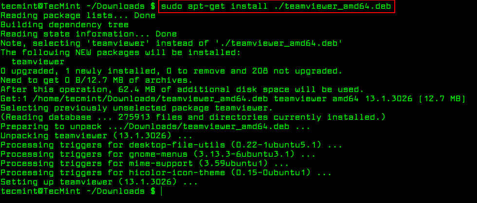Install Local Package Using apt-get in Ubuntu