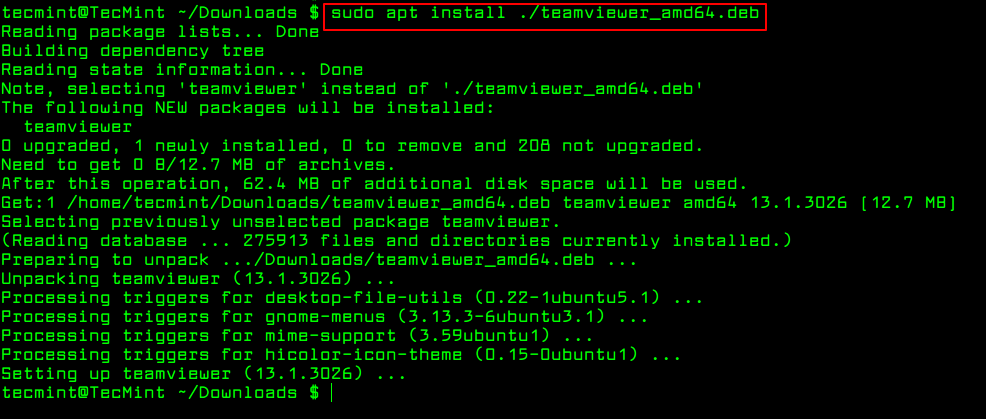 Install Local Package Using apt in Ubuntu