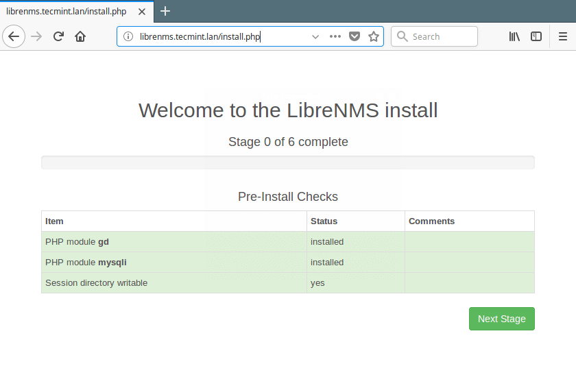 LibreNMS Web Installer