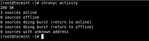 Check Chrony Activity