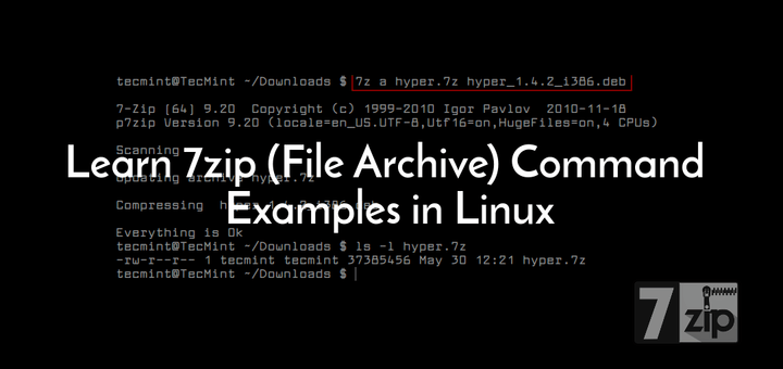 7zip Command Examples in Linux