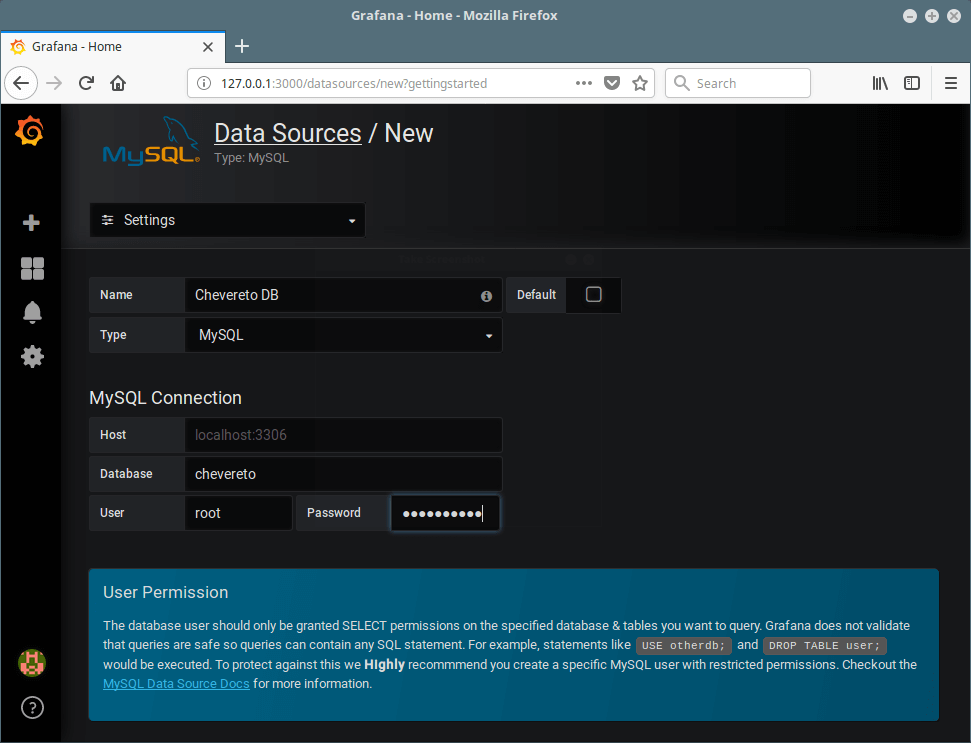 Add Grafana Data Source