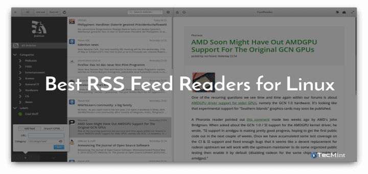 Best RSS Feed Readers for Linux