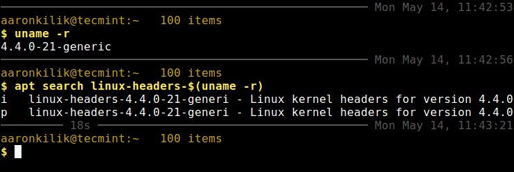 Check Kernel Version and Kernel Headers in Ubuntu