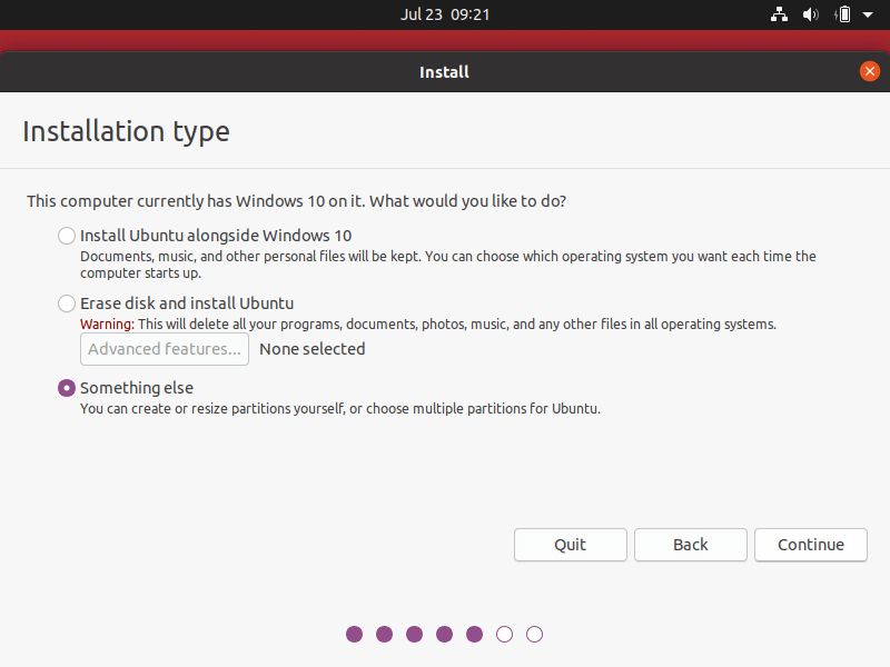 Ubuntu Manual Partition