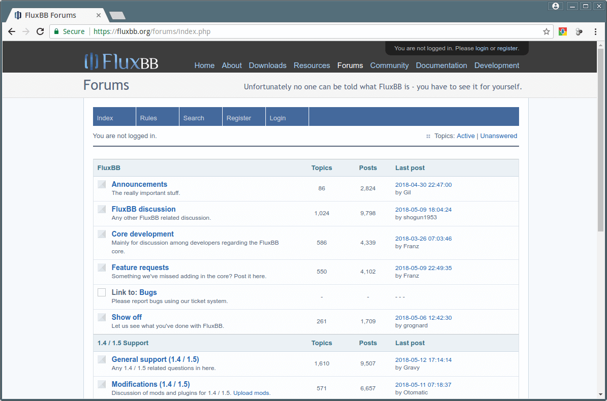 FluxBB Forum Software