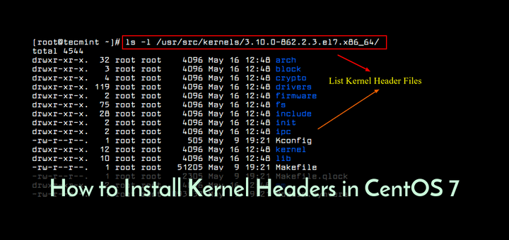 Install Kernel Headers in CentOS 7