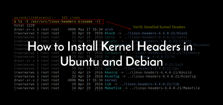 apt-get place in kernel-headers - uname r
