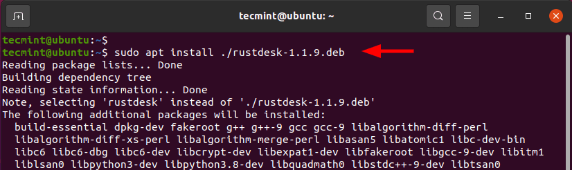 Install Rustdesk in Linux