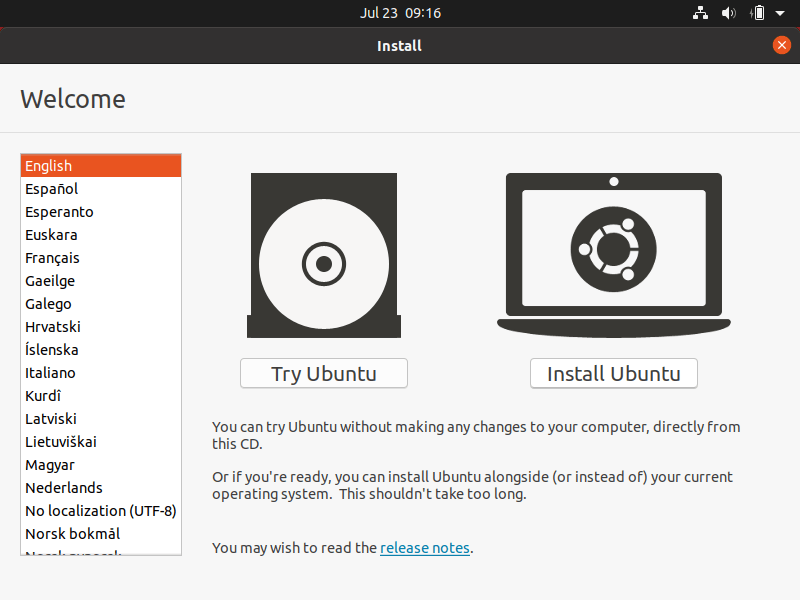 Install Ubuntu 20.04 Desktop