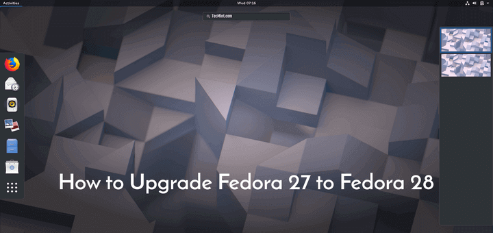 Upgrade Fedora 27 to Fedora 28