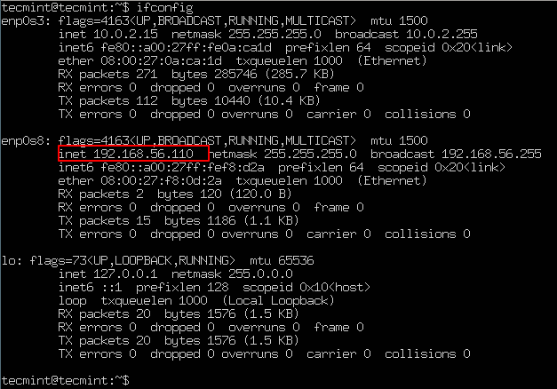 Verify Network Interfaces in Ubuntu