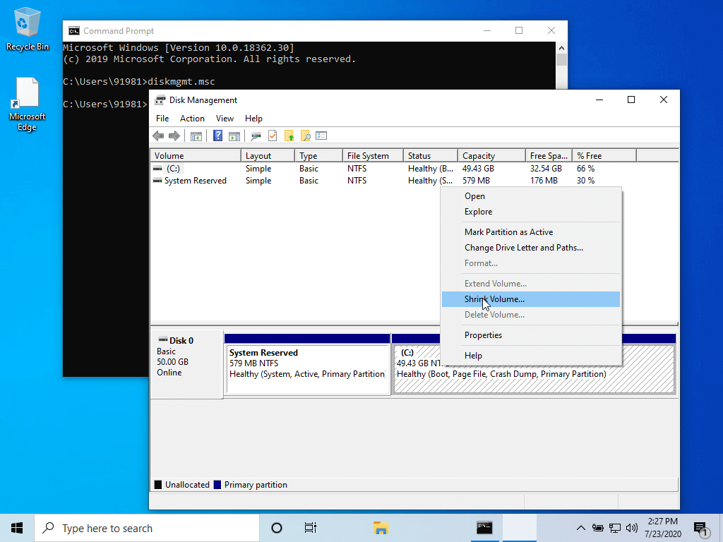 Windows Disk Management Utility
