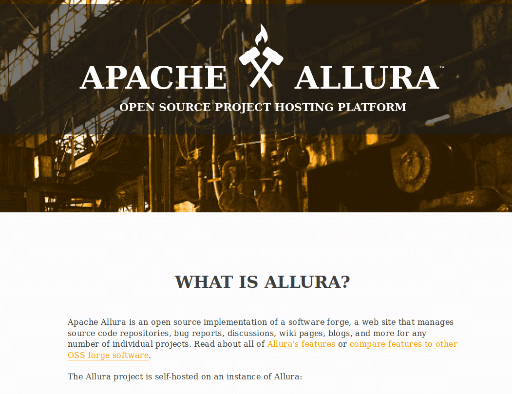 Apache Allura GitHub Alternative