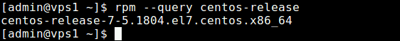  Verificar la versión de CentOS usando el comando RPM 