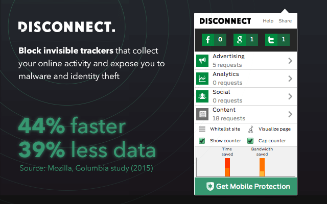 Disconnect - Makes Web Faster and Secure
