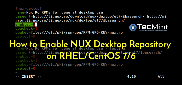 Enable NUX Dexktop Repository on CentOS