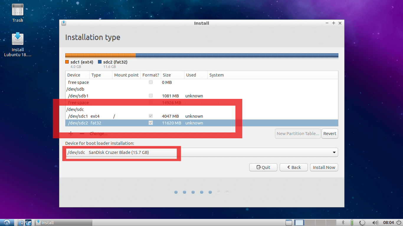 Write Partition Changes to Disk