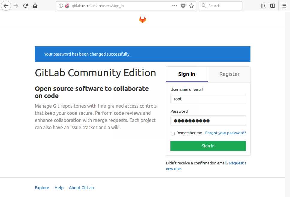 GitLab Admin Login