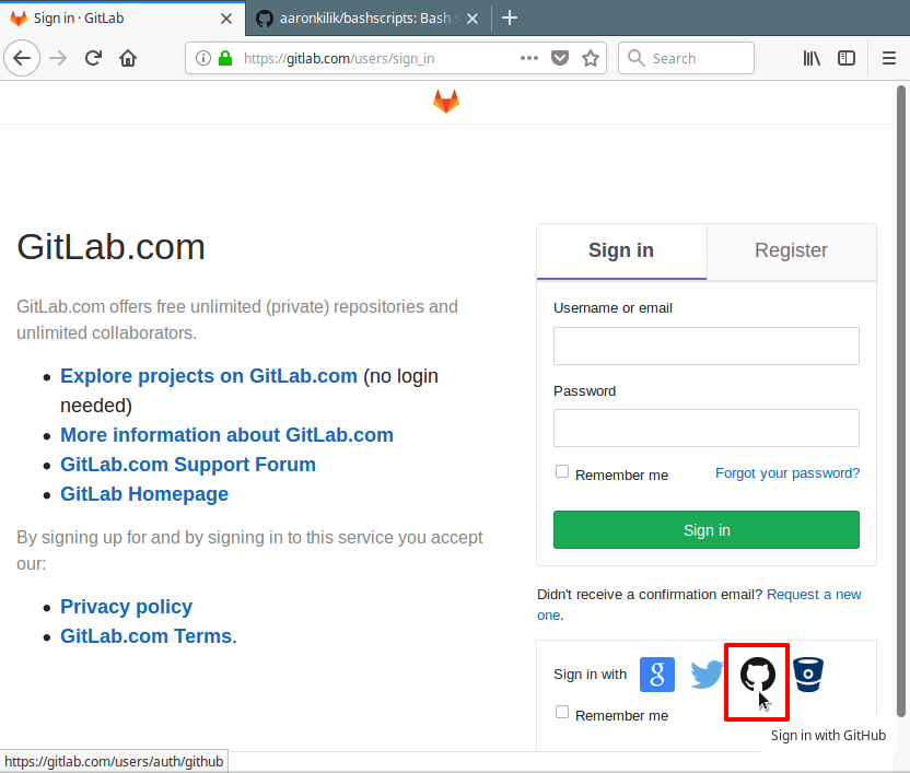 GitLab Sign In