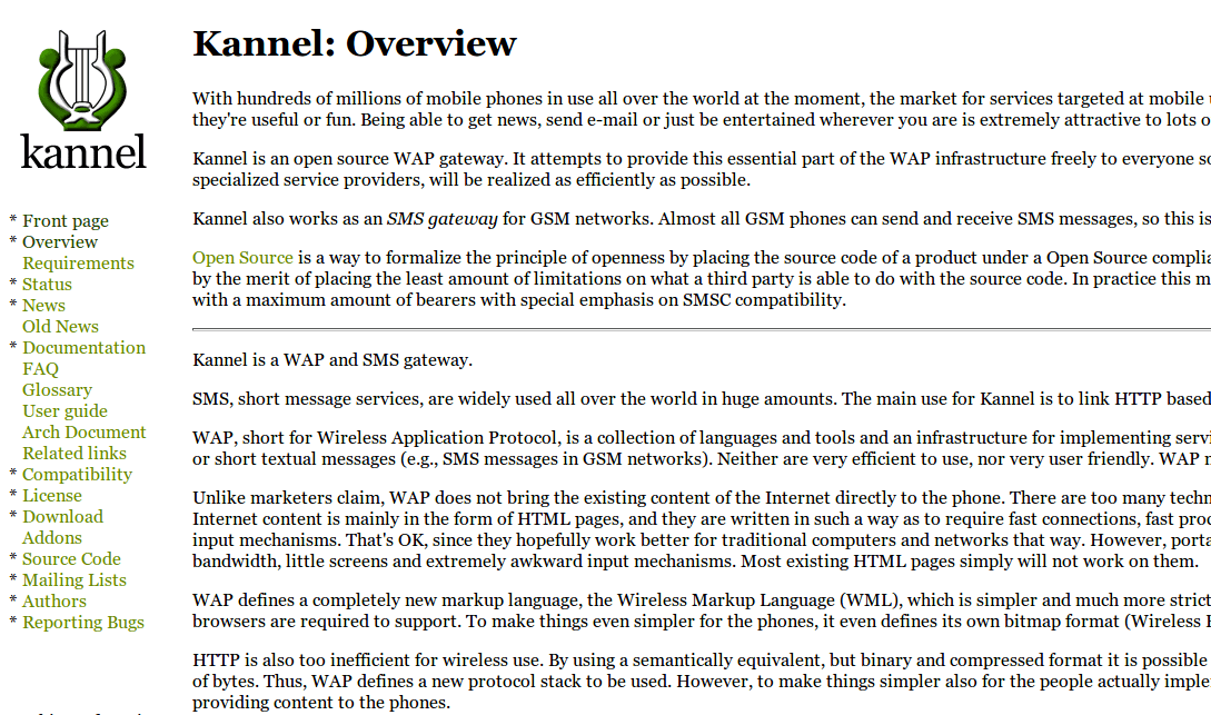 Kannel WAP and SMS Gateway