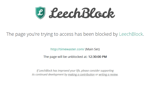 LeechBlock - Block Time Wasting Sites