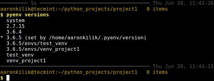 List Python Versions