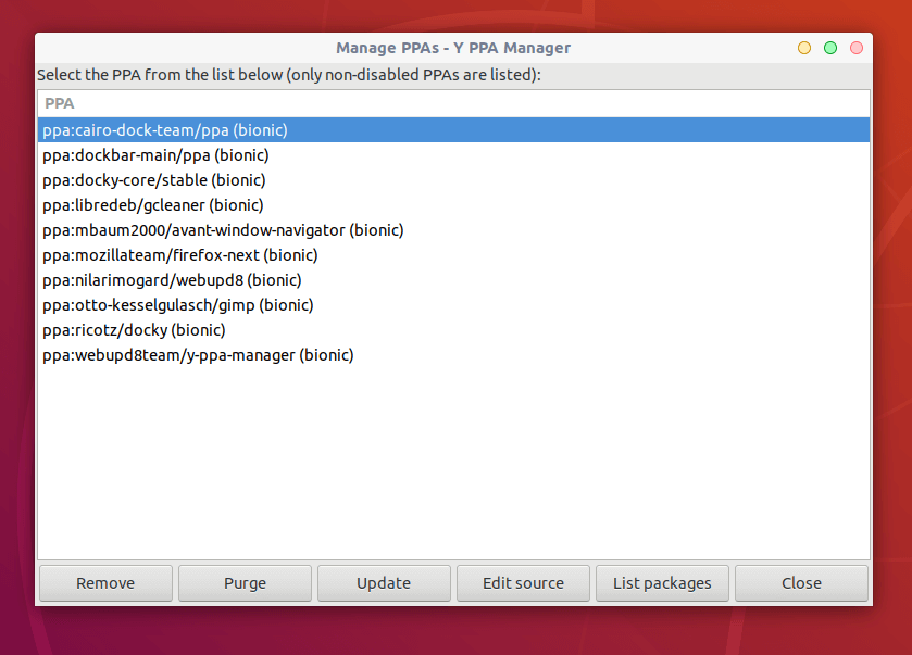 Manage PPAs in Ubuntu