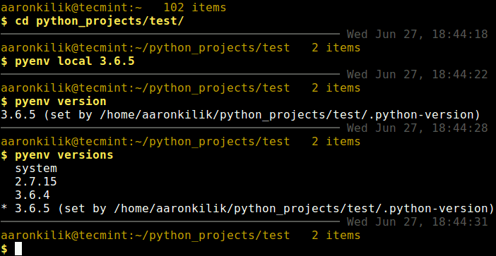 Set Python Version for Project