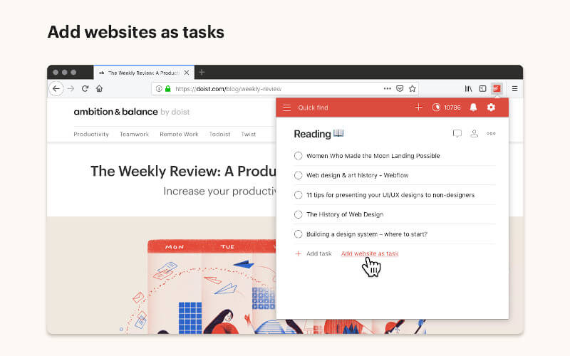 Todoist Firefox Addon