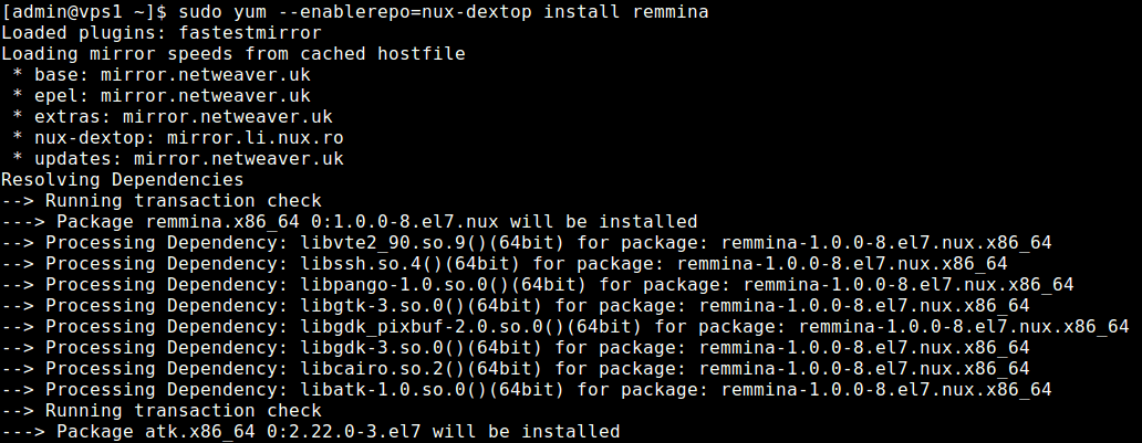 Install Package from Nux Dextop Repo