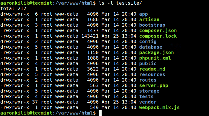 Listing Laravel Files