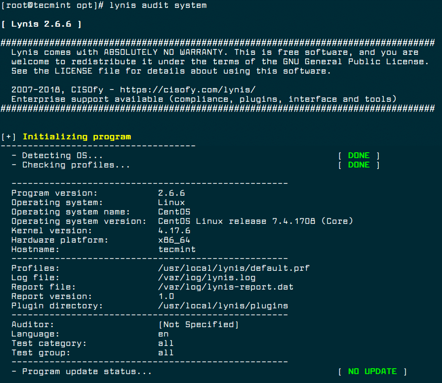 Lynis Linux Sicherheitsüberwachungstool