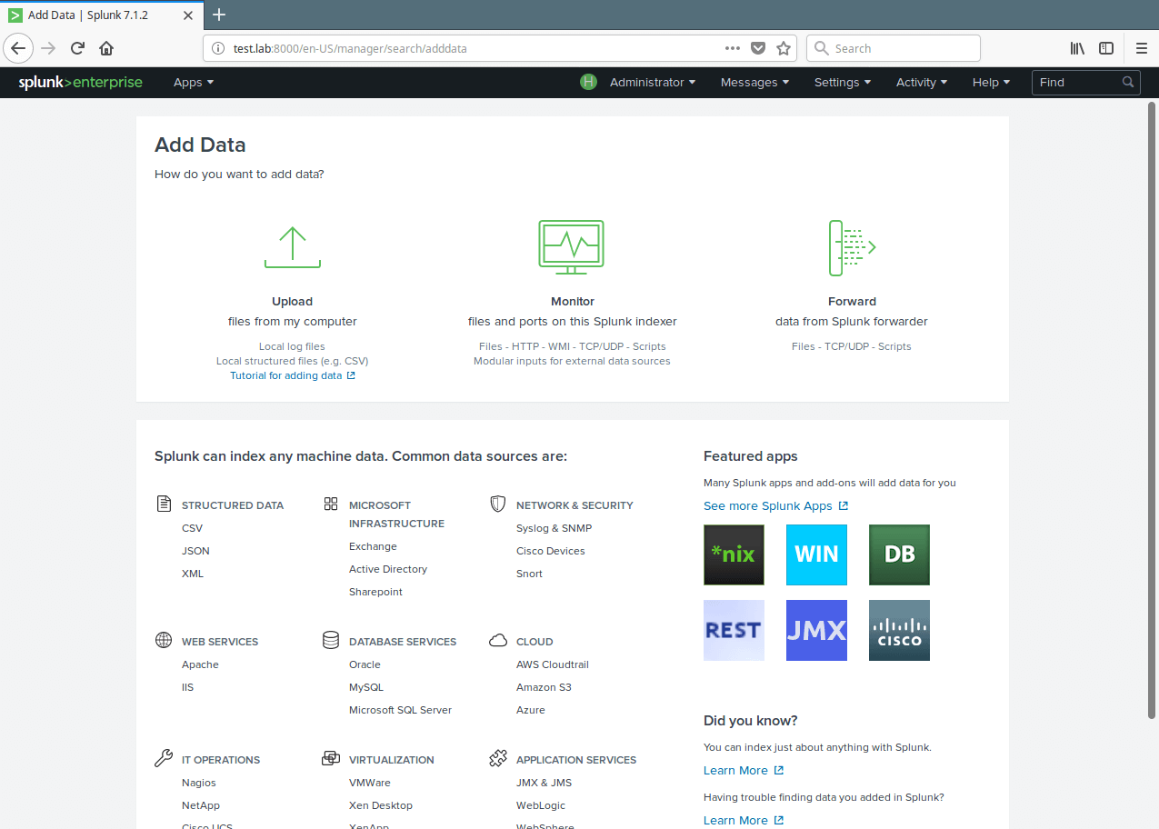 Splunk Monitor Datendatei