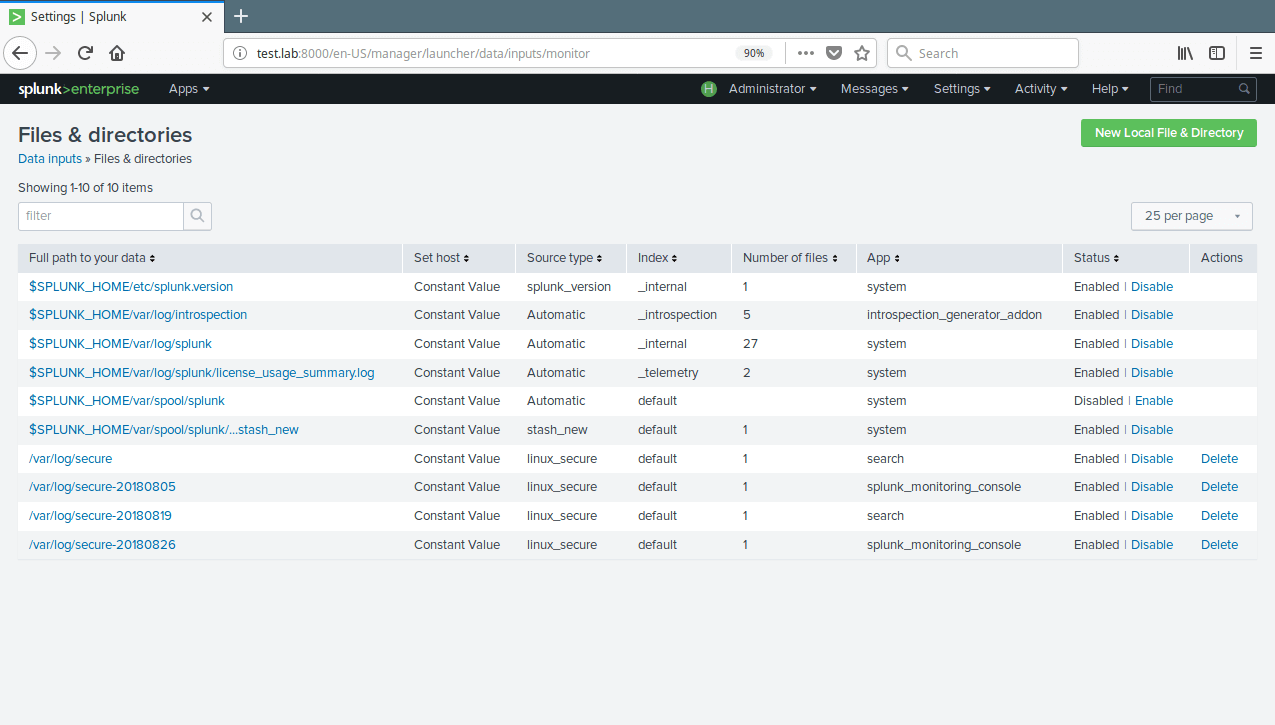 View All Data Inputs